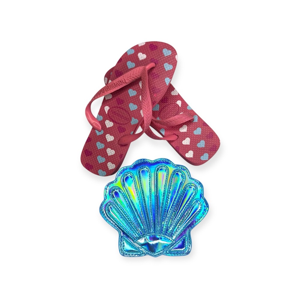 Top Havaianas ❤︎︎ Heart Print Flip Flops ❤︎︎ Brazilian Beach Sandal ❤︎︎ Pink 4 5 - Picture 3 of 16